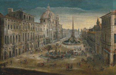 Veduta di Piazza Navona a Roma da Unbekannt Unbekannt